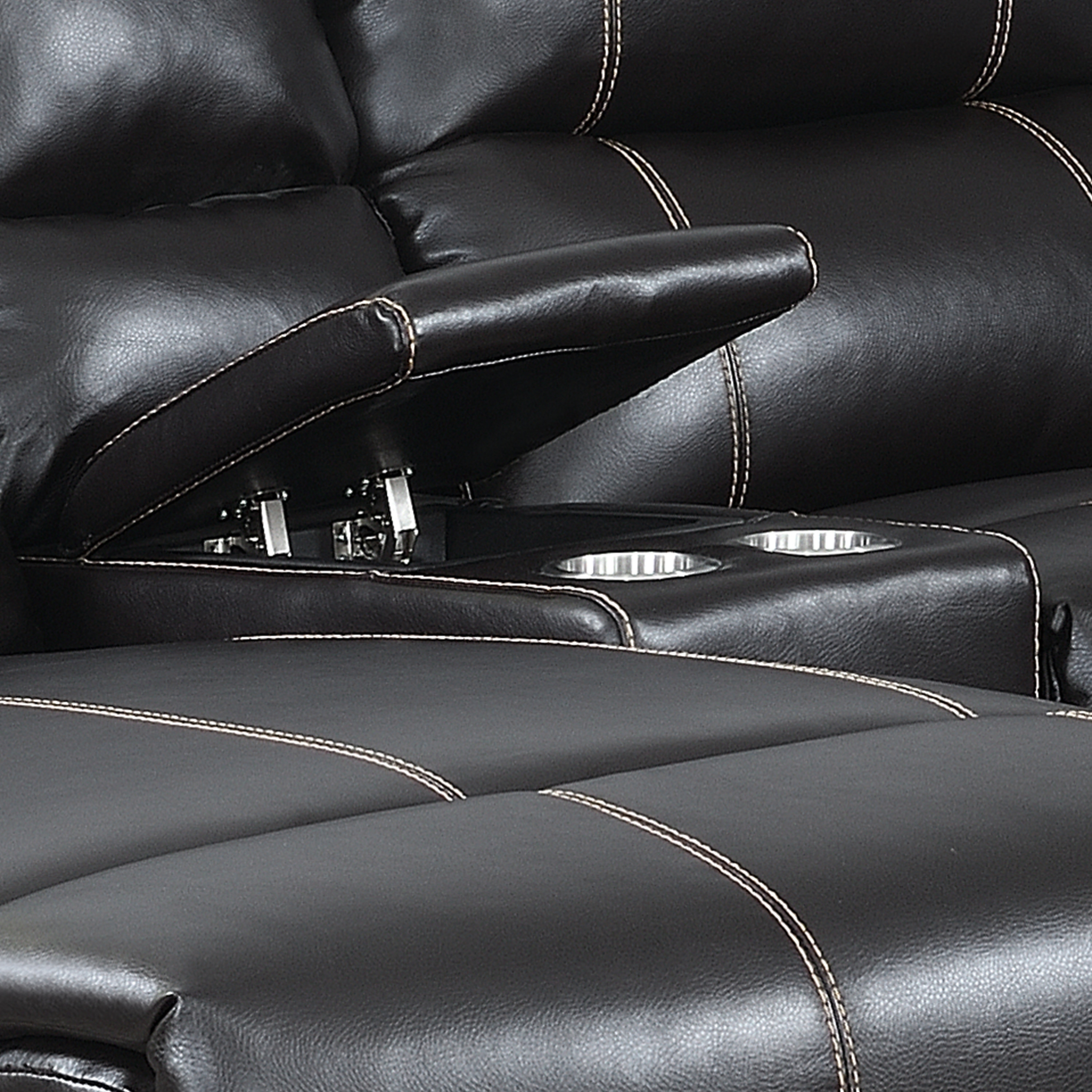 William Brown Transitional Faux Leather Curved Living Room Reclining Sectional Sofa Overstock 28076866