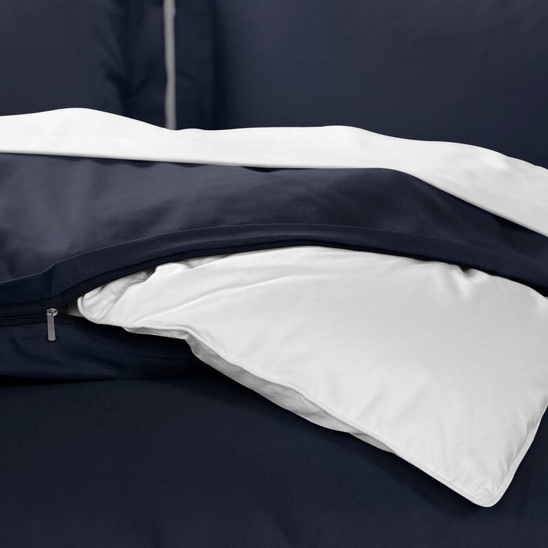 Luxury 3 Piece Solid Duvet Cover Set by Home Collection