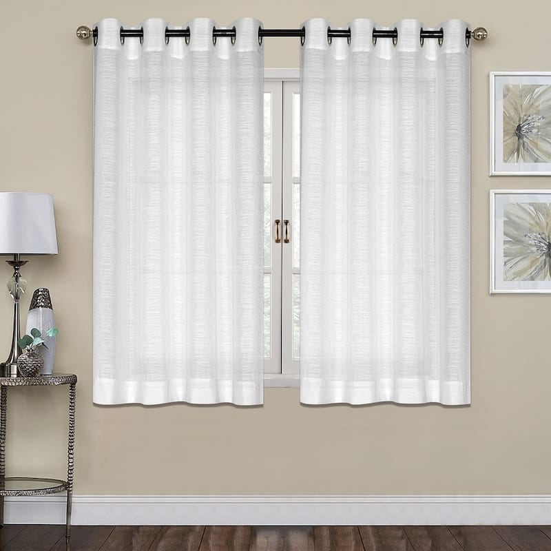 Porch & Den Carillion Jacquard Semi-sheer 45-inch Grommet Panel