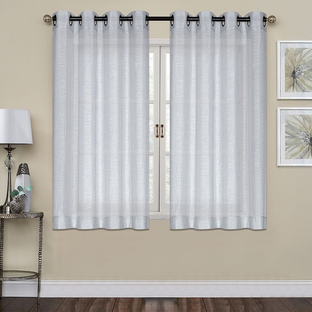 Porch & Den Carillion Jacquard Semi-sheer 45-inch Grommet Panel