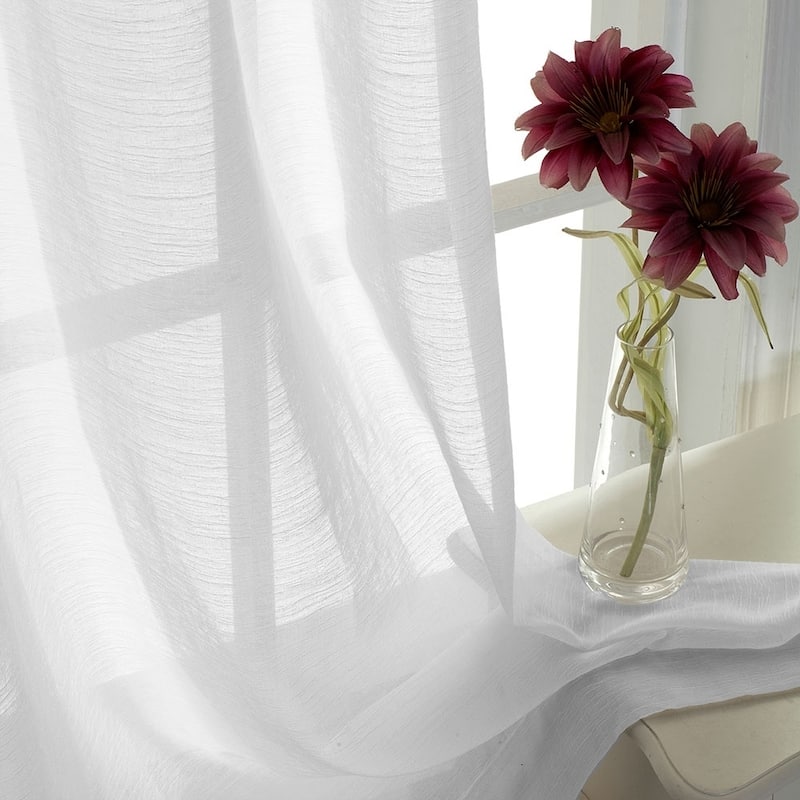 Porch & Den Carillion Jacquard Semi-sheer 45-inch Grommet Panel