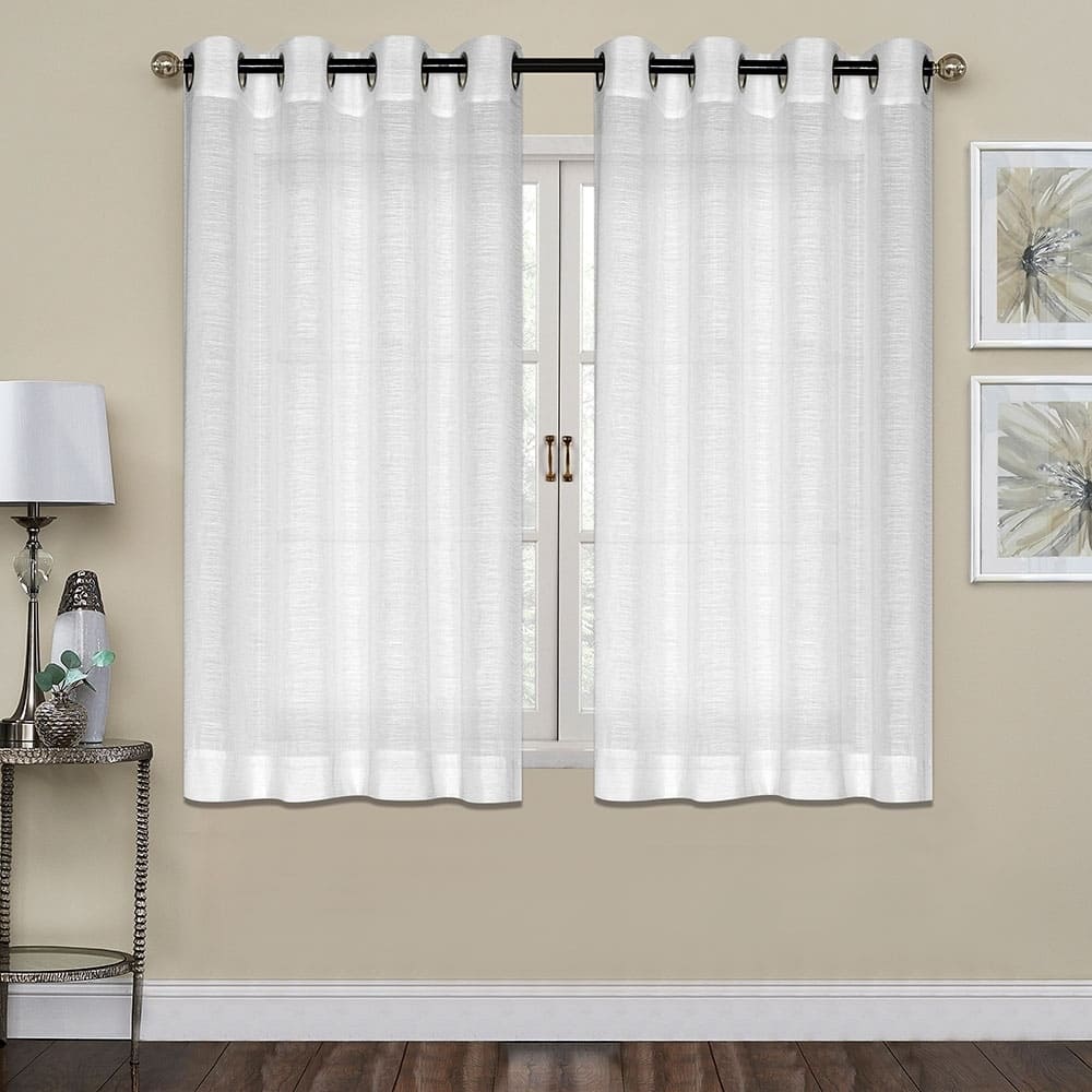 Porch & Den Carillion Jacquard Semi-sheer 45-inch Grommet Panel