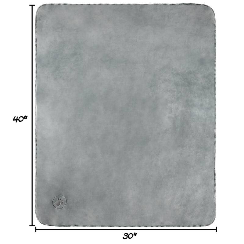 Waterproof Pet Blanket- 40inx30in Plush Throw Protects Couch, Chairs, Car, Bed- Machine Washable by Petmaker - 40x30