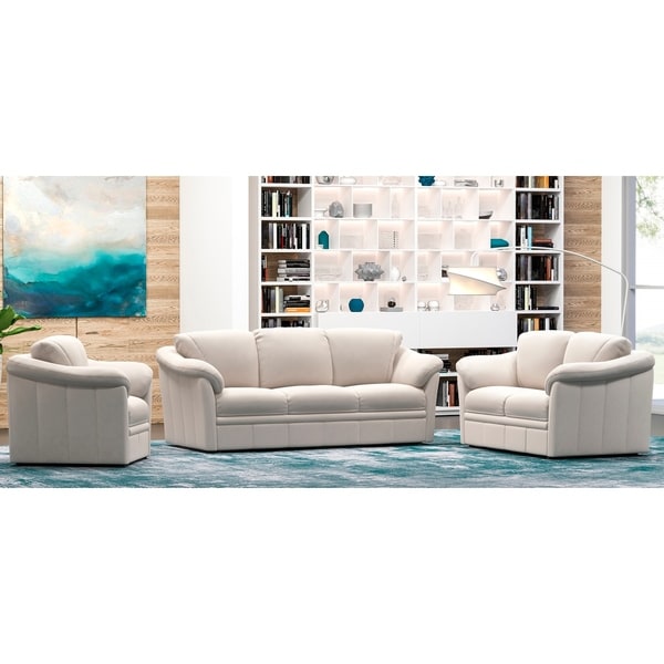 Made to Order Marino 100% Top Grain Leather Sofa, Loveseat and Chair Set