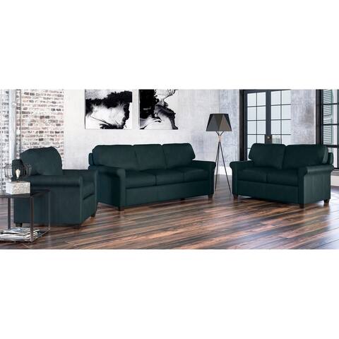 Made to Order Asti 100% Top Grain Leather Sofa, Loveseat and Chair Set
