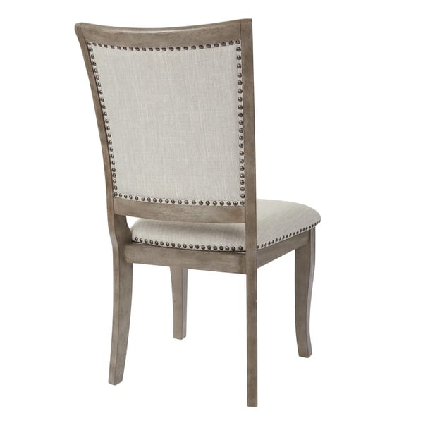 Osp Home Furnishings Alba Antique White Dining Chair Set Of 2 As Is Item Overstock 29197034
