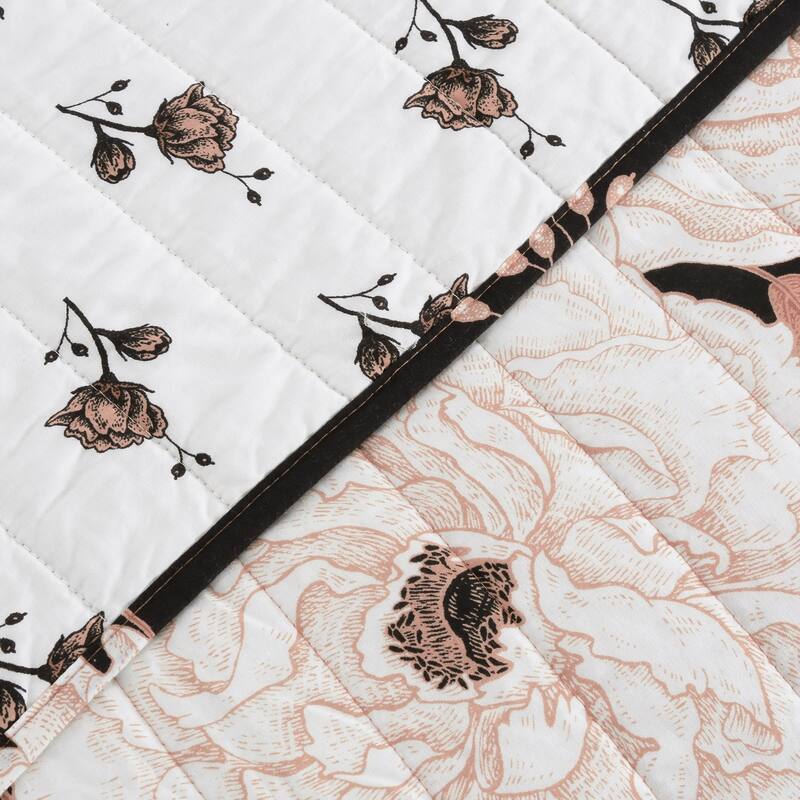 Lush Decor Zinnia Floral 3 Piece Quilt Set