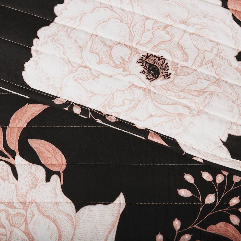 Lush Decor Zinnia Floral 3 Piece Quilt Set