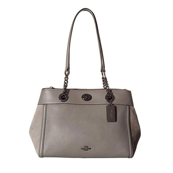 coach edie turnlock heather grey