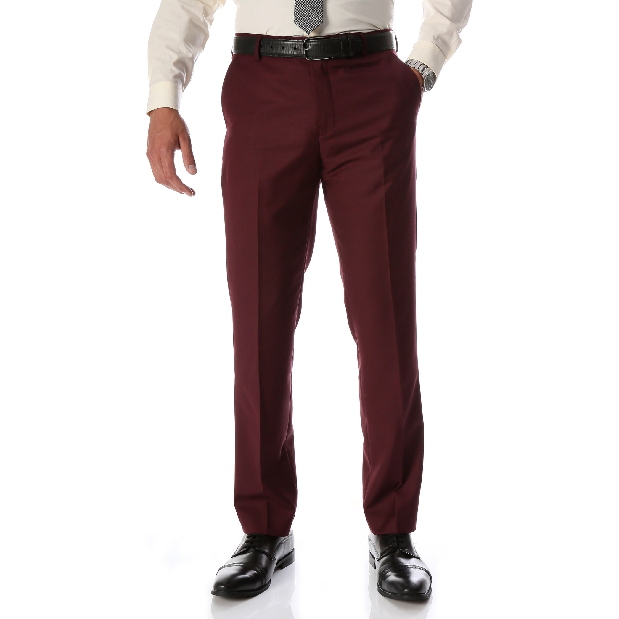 Shop Ferrecci Men's Halo Burgundy Slim 