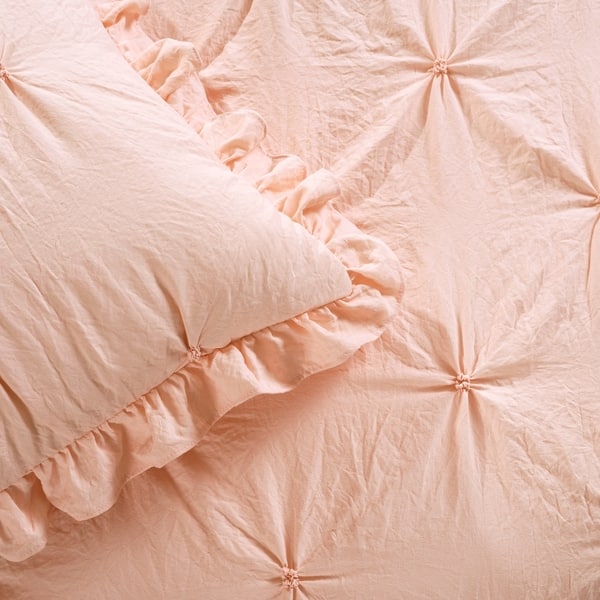 Shop The Gray Barn Lazy Acres Pintuck Ruffle Skirt Bedspread Set