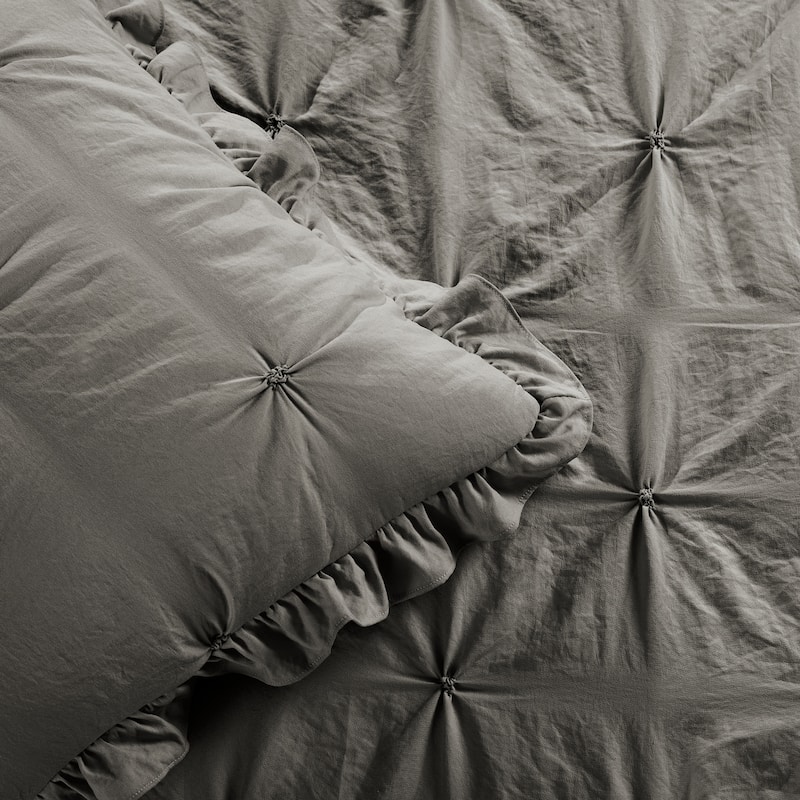 The Gray Barn Lazy Acres Pintuck Ruffle Skirt Bedspread Set