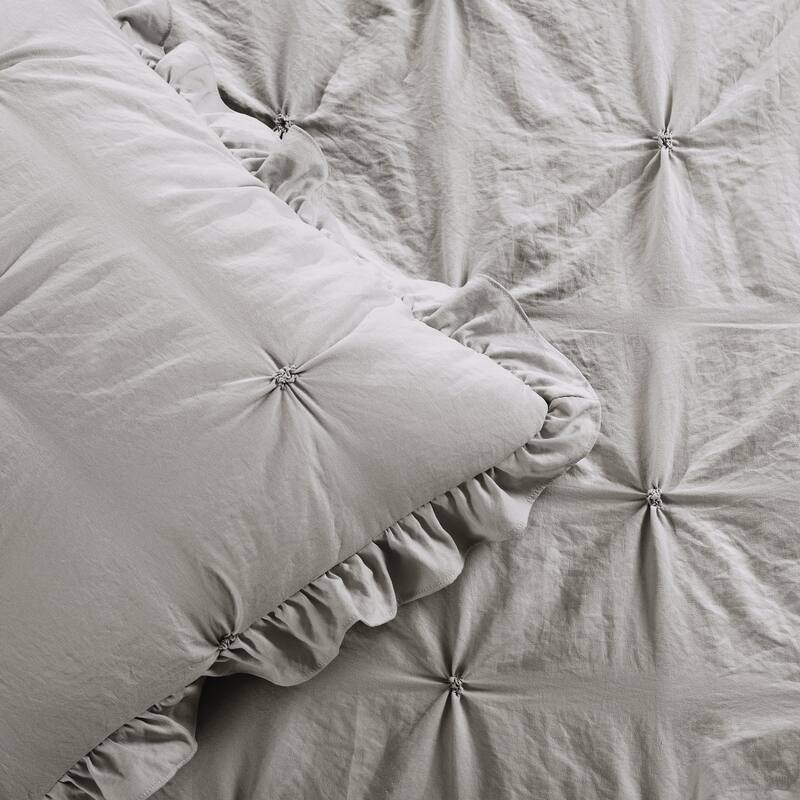 The Gray Barn Lazy Acres Pintuck Ruffle Skirt Bedspread Set