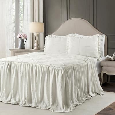 The Gray Barn Lazy Acres Pintuck Ruffle Skirt Bedspread Set