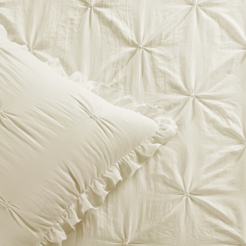 The Gray Barn Lazy Acres Pintuck Ruffle Skirt Bedspread Set