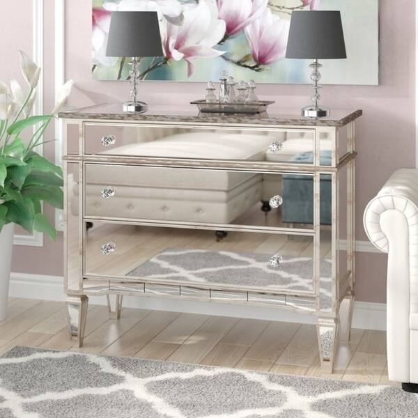 Shop Plata Import Bramer 3 Drawer Standard Mirror Dresser Free