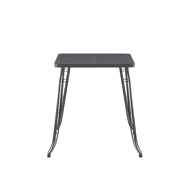 Boraam Carson Square Grey Metal Pub Table