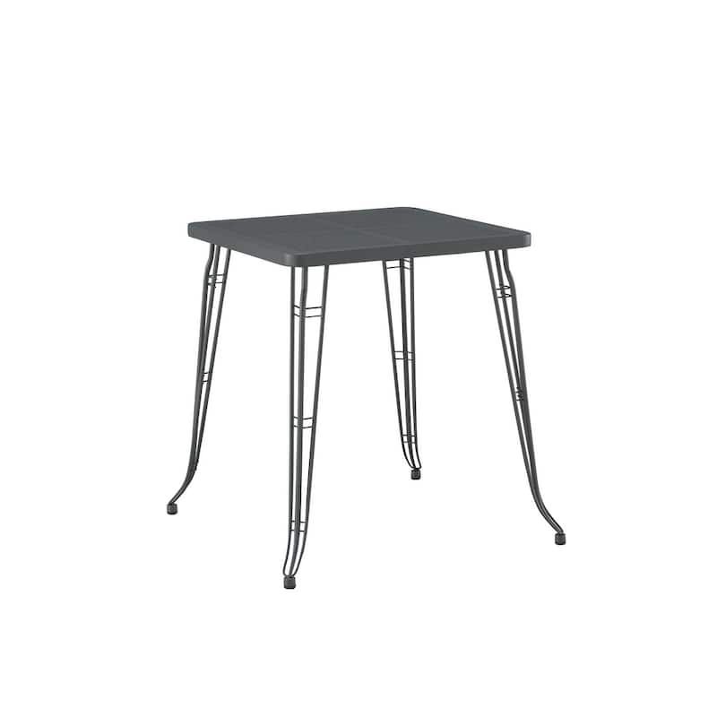 Boraam Carson Square Grey Metal Pub Table - Square - 4 Seat