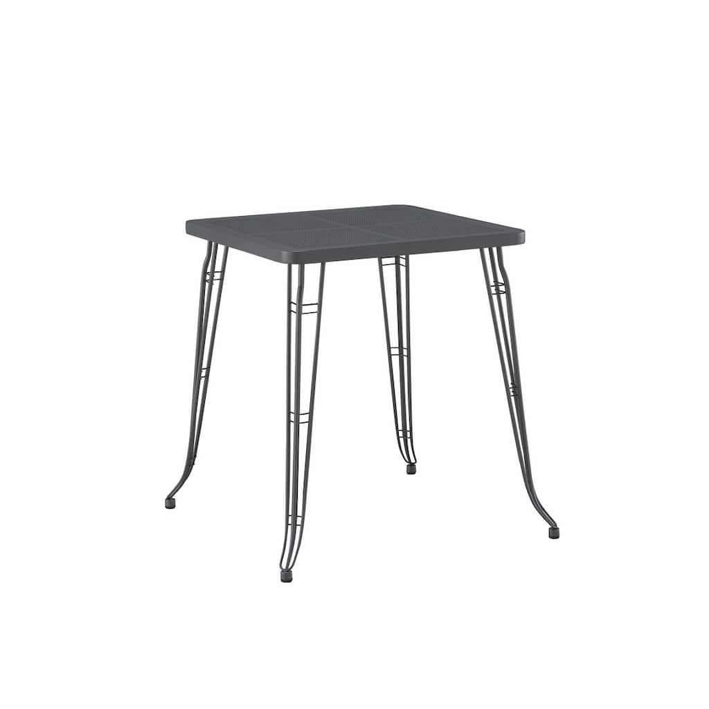 Boraam Carson Square Grey Metal Pub Table