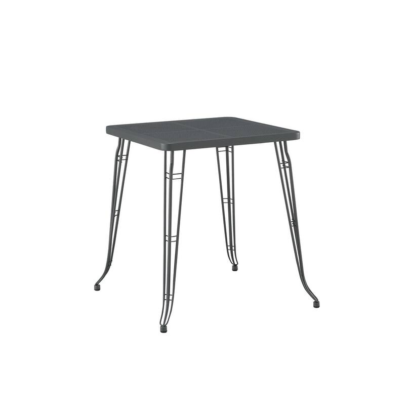 Boraam Carson Square Grey Metal Pub Table