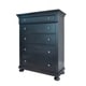 preview thumbnail 4 of 3, Abbyson Hendrick Distressed Black Solid Wood Five Drawer Chest