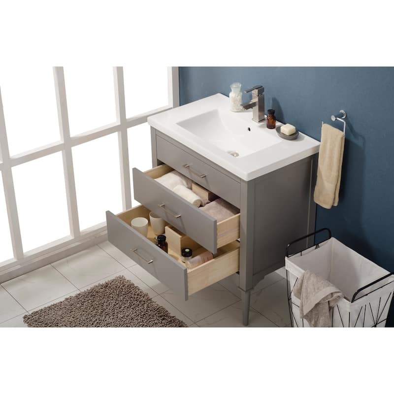 Mason 30" Single Sink Vanity in Grey