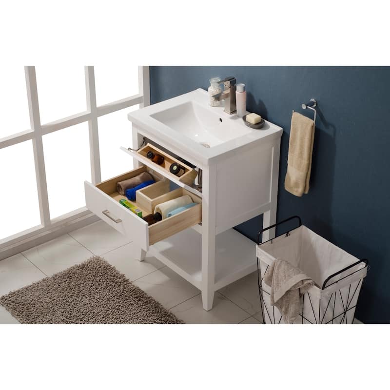 Cara 24" Single Sink Vanity in White