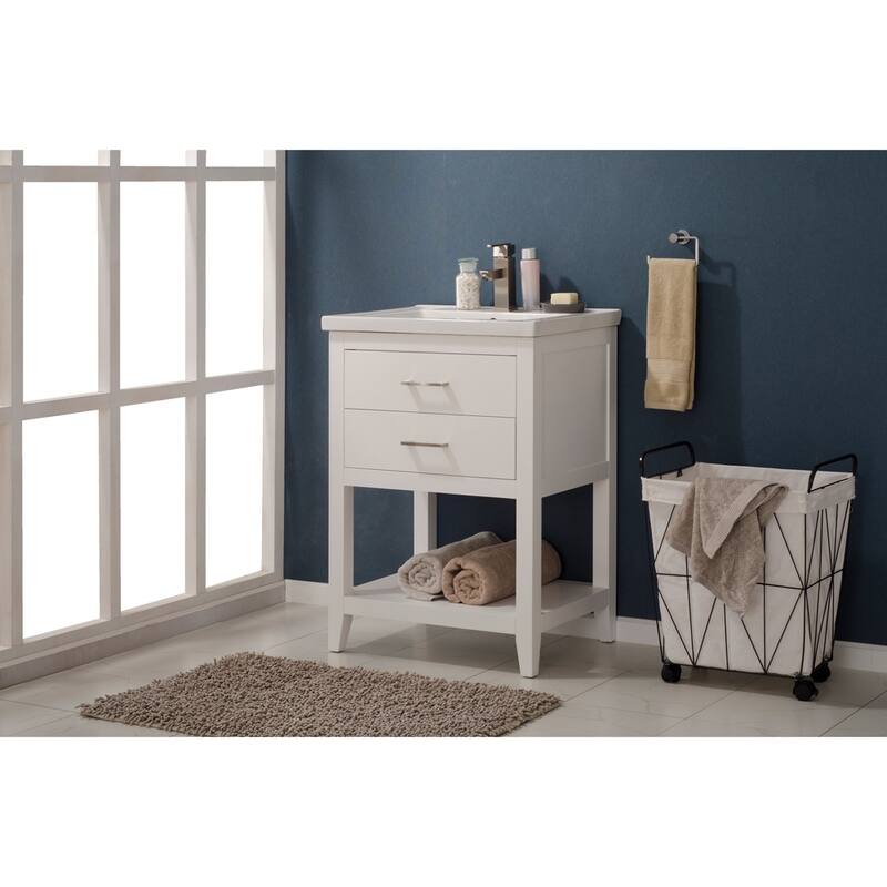 Cara 24" Single Sink Vanity in White