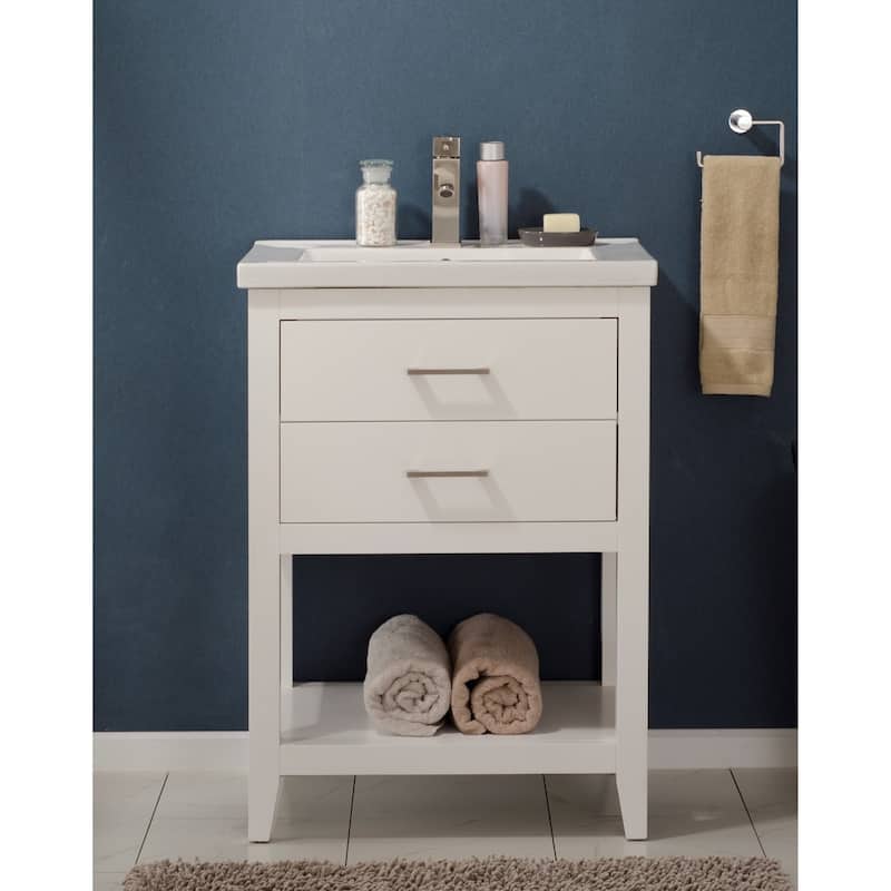 Cara 24" Single Sink Vanity in White