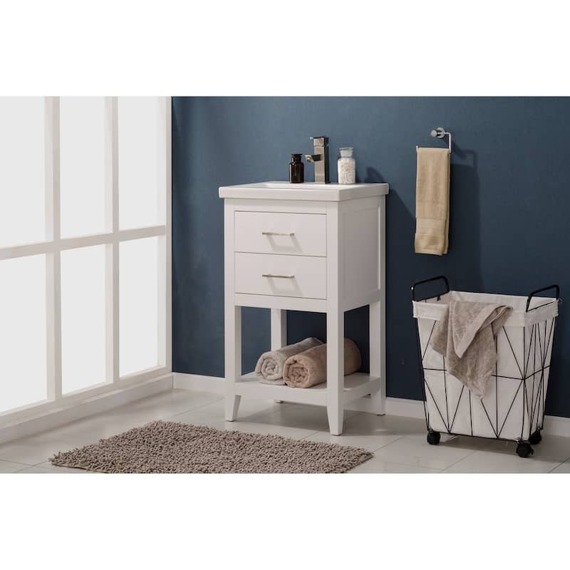 Cara 20" Single Sink Vanity in White