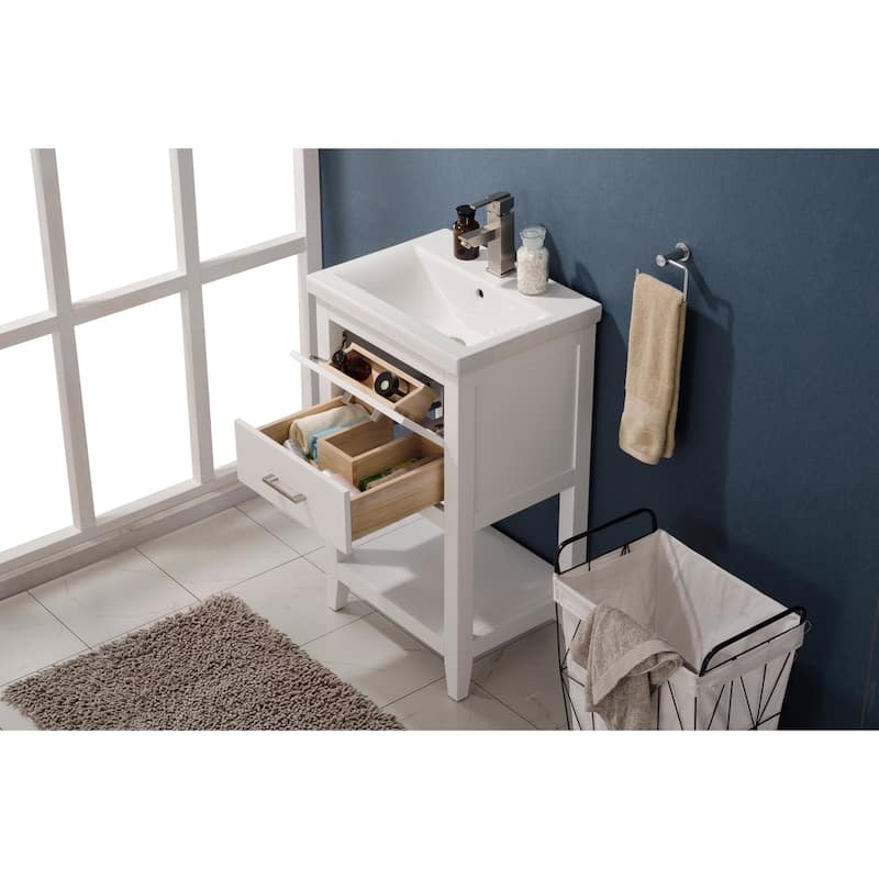 Cara 20" Single Sink Vanity in White