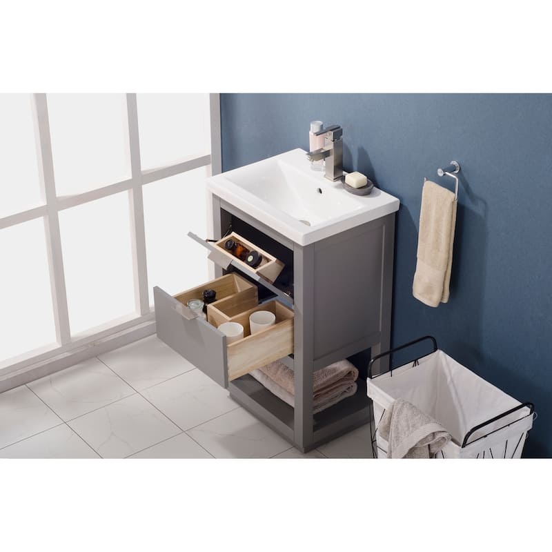 Klein 20" Single Sink Vanity in Grey