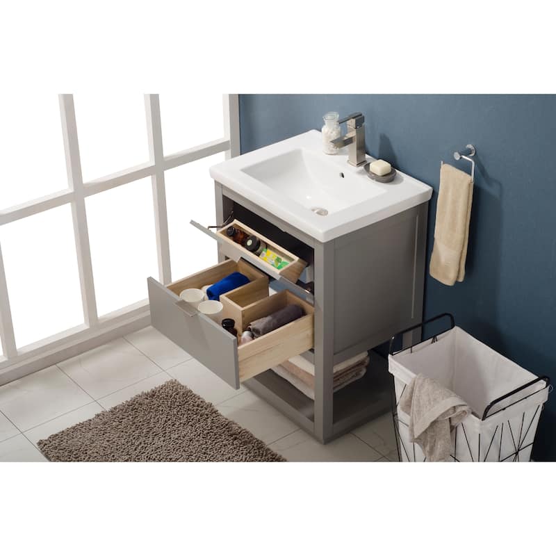 Klein 24" Single Sink Vanity in Grey