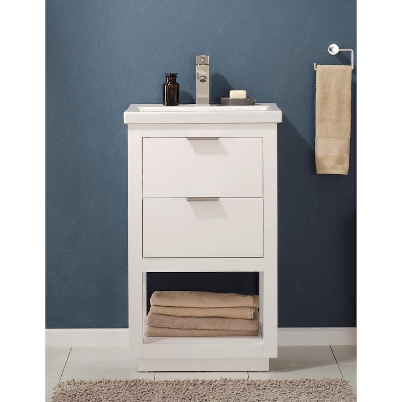 Klein 20" Single Sink Vanity in White