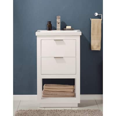 Klein 20" Single Sink Vanity in White