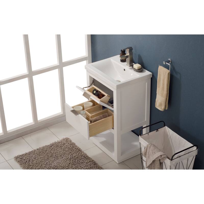 Klein 20" Single Sink Vanity in White