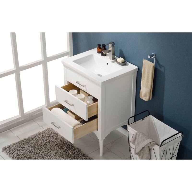 Mason 24" Single Sink Vanity in White