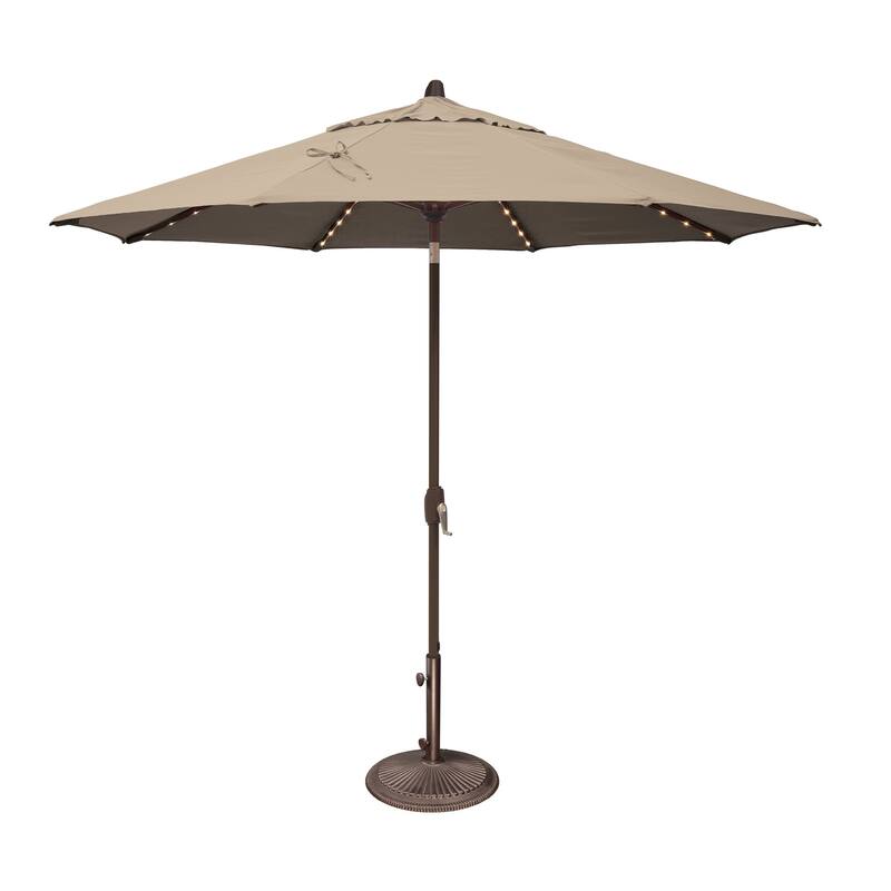 SimplyShade Lanai Pro 9' Octagon Auto Tilt Umbrella with Starlights