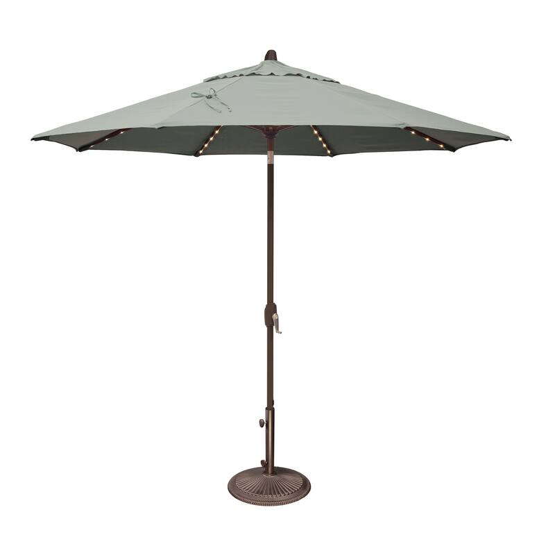 SimplyShade Lanai Pro 9' Octagon Auto Tilt Umbrella with Starlights