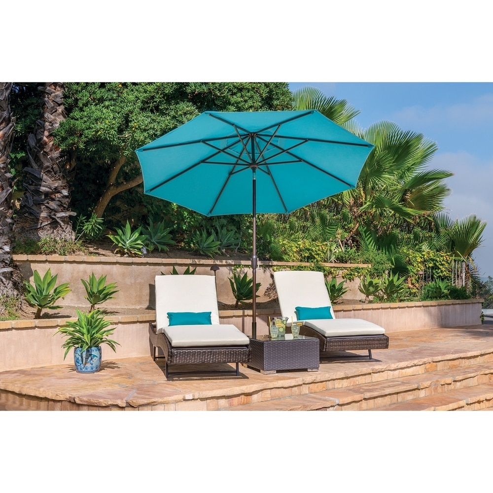 Simplyshadesimplyshade Aruba 9 Octagon Auto Tilt Umbrella Black Solid Olefin Canopy Dailymail
