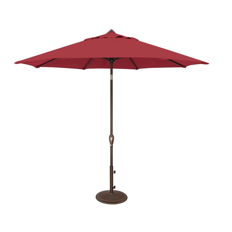 SimplyShade Aruba 9' Octagon Auto Tilt Umbrella - Olefin Canopy - Really Red