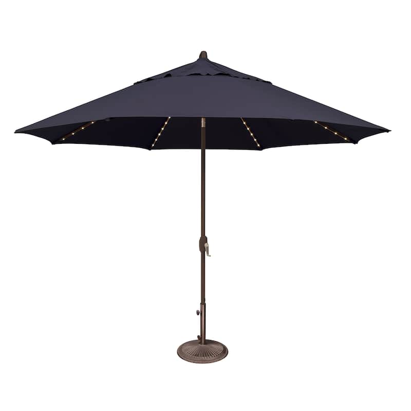 SimplyShade Lanai Pro 11-inch Octagon Auto Tilt Umbrella - Sunbrella Canopy - Navy