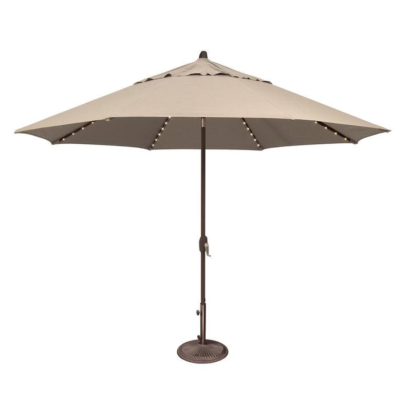 SimplyShade Lanai Pro 11-inch Octagon Auto Tilt Umbrella - Olefin Canopy - Beige