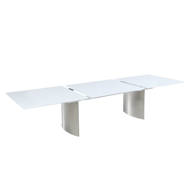 Somette Monica Gloss White Dining Table