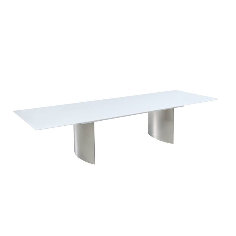 Somette Monica Gloss White Dining Table