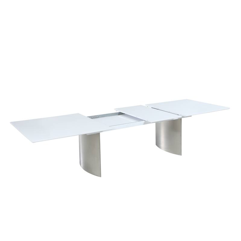 Somette Monica Gloss White Dining Table