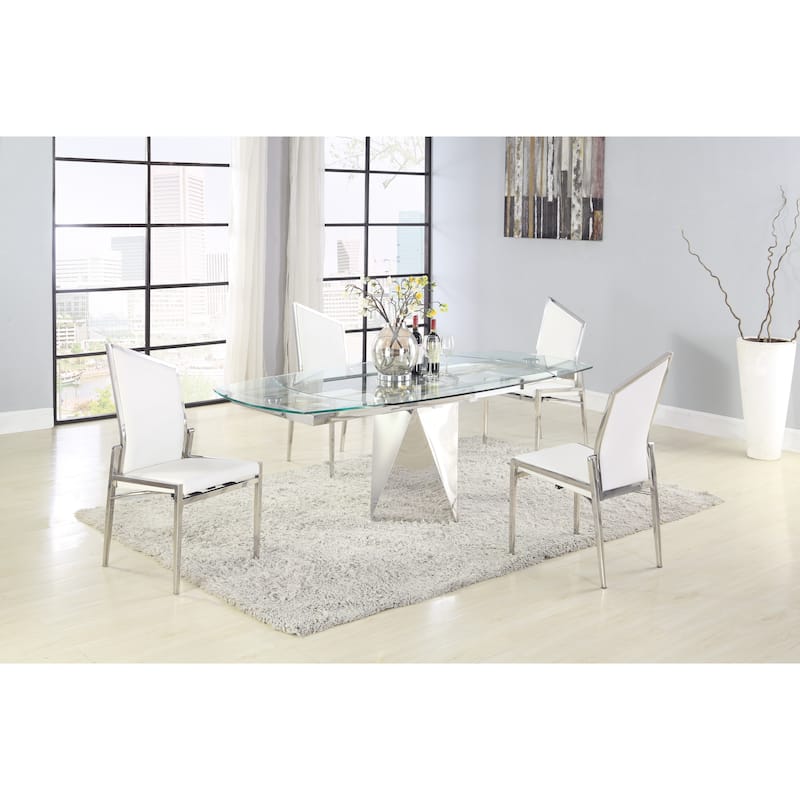Somette Ariela Dining Table - Silver