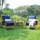 Havenside Home Leon Teak Patio Side Table - Thumbnail 2