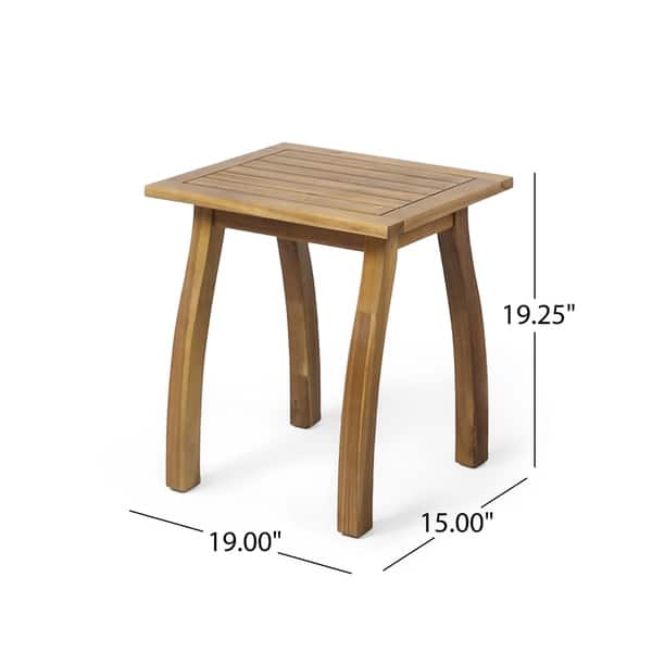 slide 2 of 8, Alabelle Outdoor 2 Seater Acacia Wood Rocking Chairs and Side Table Set by Christopher Knight Home