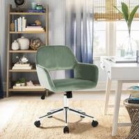 Porch & Den Sabrina Velvet Home Office Swivel Chairs